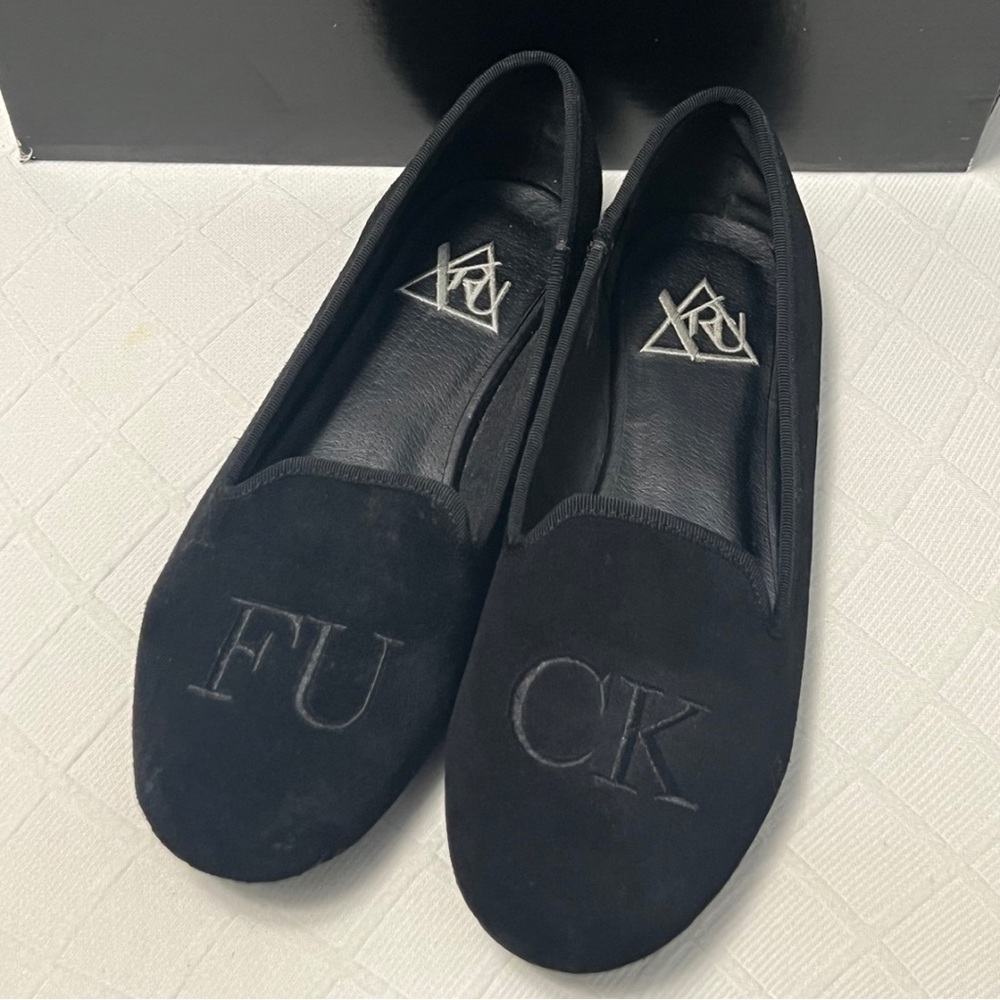 COPY - YRU Lavish FK Flats - Black/Black - W7